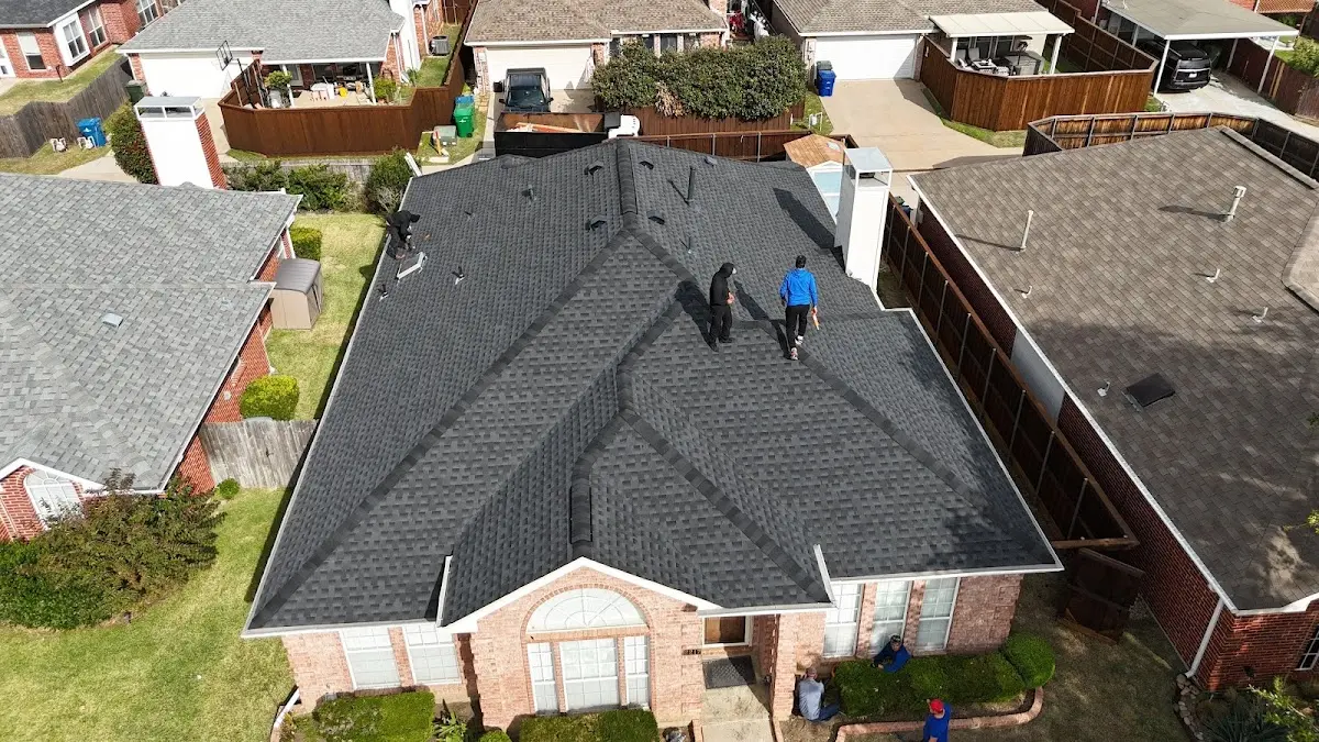 Slate & Tile Roof Repair work in progress on a Macomb property